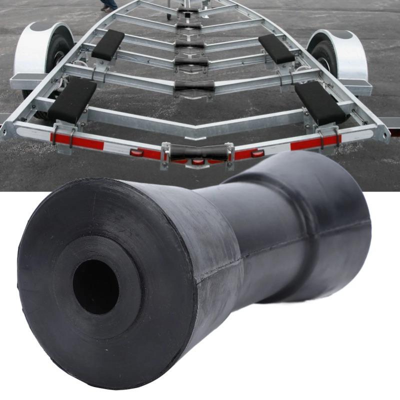 1pc Boat Trailer Keel Roller Boat Trailer Roller 6 Inch Marine Keel Roller Heavy Duty PU Black for Boat Trailer Roller