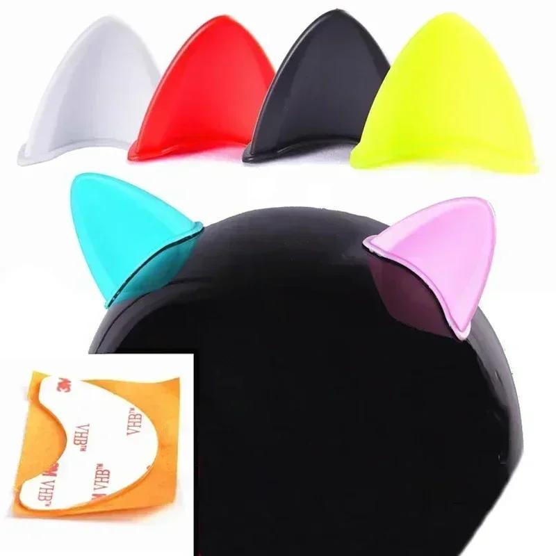 Cute 3D Cat Ears Helmet Decoration Universal Motorcycle Electric Car Helmet Styling Stickers Cycling Helmet Decor Accessories
