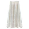 Heavy Industry pleated texture mesh skirt women's spring and summer new A-word elegant big swing umbrella skirt cake skirt