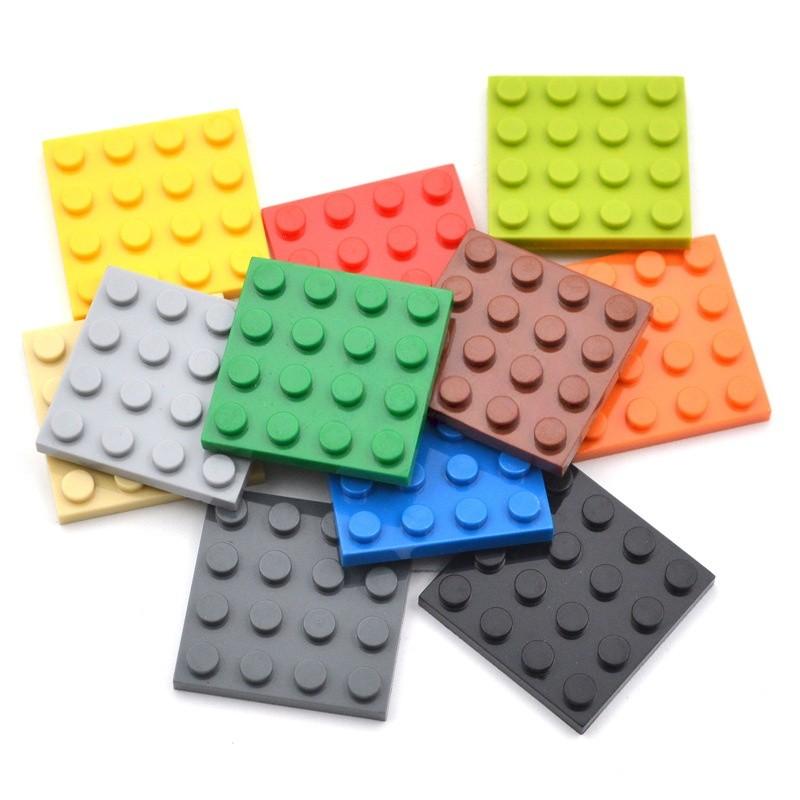 15PCS 4x4 Dots Blocks Base Plate Colorful Building Bricks Compatible Parts 3031 DIY Educational Toys for Children