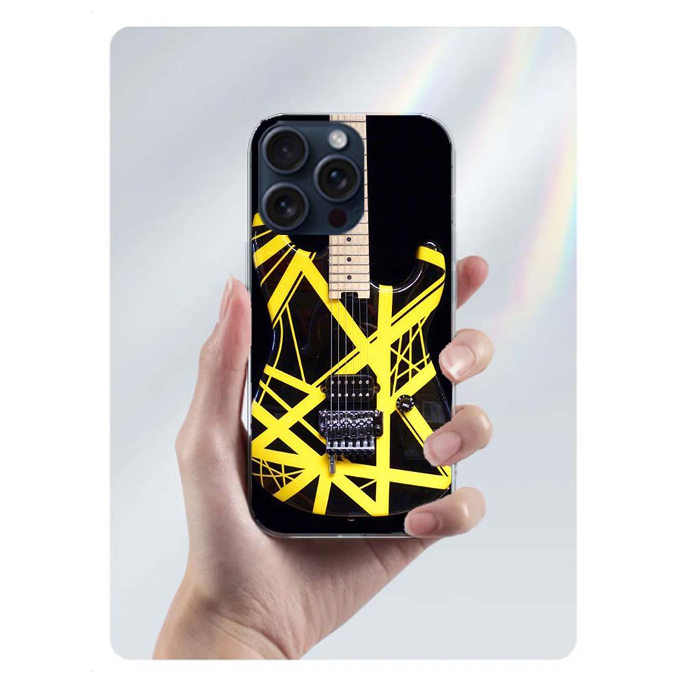 

Eddie Van Halen Graphic Guitar Clear Phone Case For Iphone 17 Air 16 Pro Max 15 Pro 14 Plus 17E 16E 11 13 12 Mini Cover Cases Fu iPhone14 Pro(13 Pro)