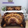Pitbull Pattern Bedding Home Decoration Birthday Gift (1 * duvet cover + 2 * pillowcase, without core)
