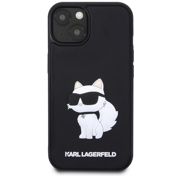 Karl Lagerfeld KLHCP14M3DRKHNK iPhone 14Plus / 15 Plus 6.7" black hardcase Rubber Choupette 3D