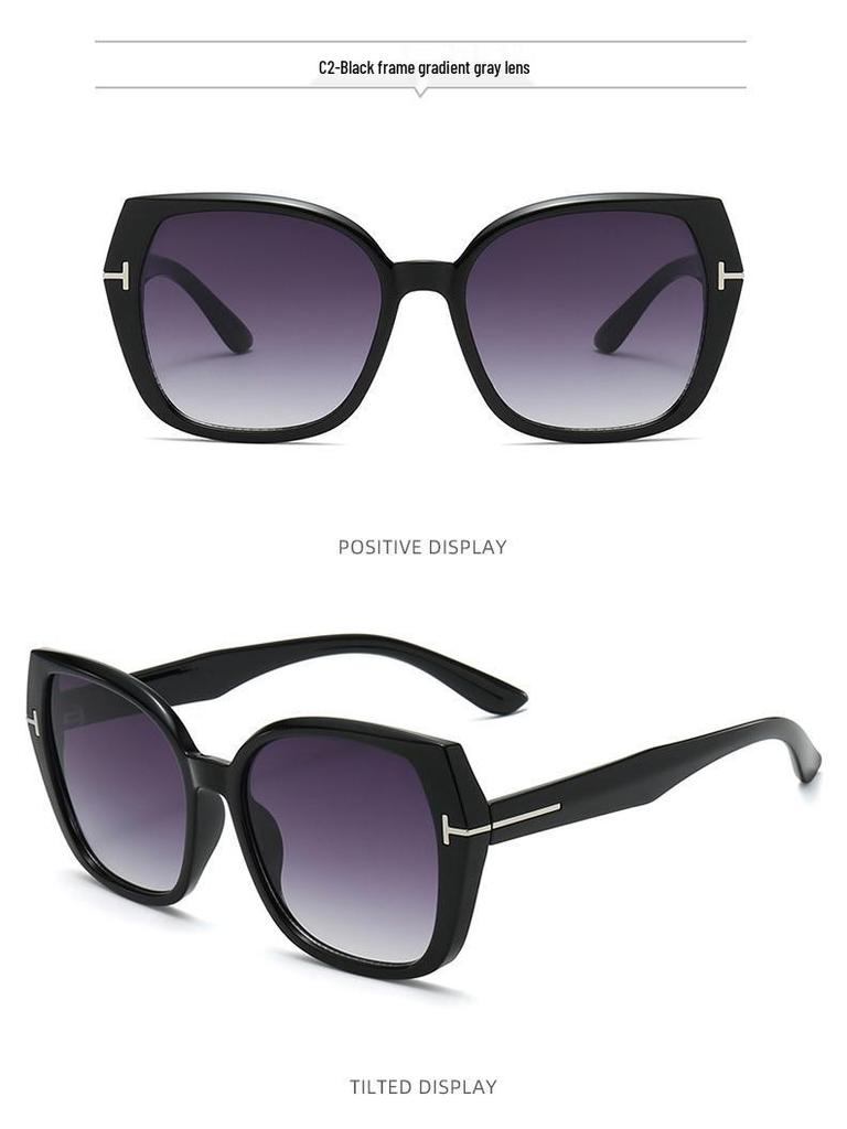 Women's Oversized Retro Square Sunglasses - High-End Sun Protection for Men & Women, Trendy European American Design
