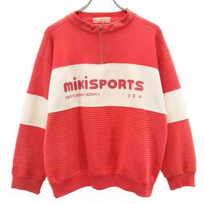 Miki SPORTS Long Sleeve Half Zip Trainer M Red Series Men's Used