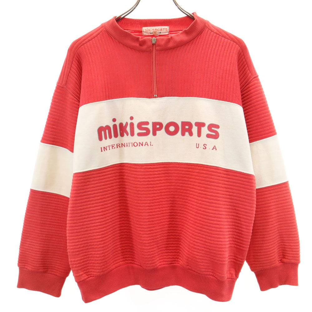 

miki SPORTS Long sleeve Half zip trainer M Red series Men s Used