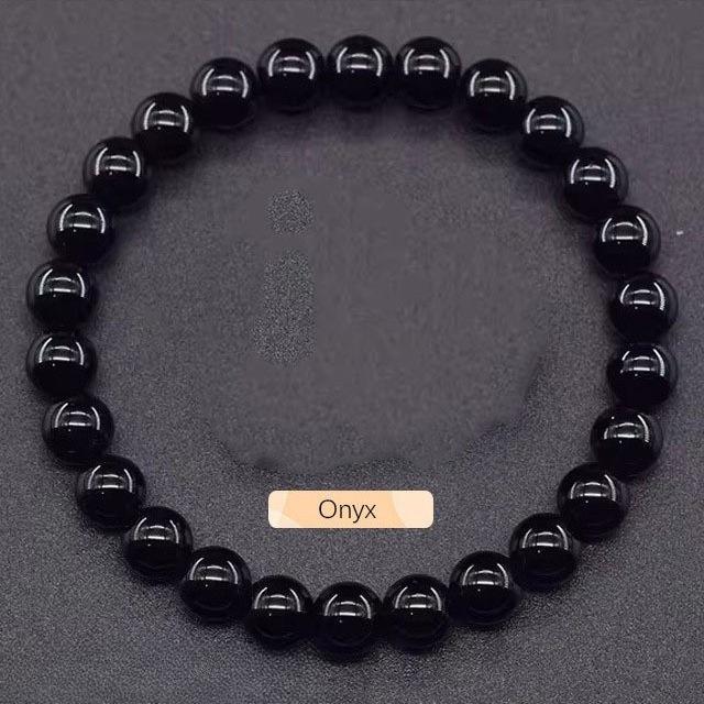 Festive Gifts Assorted Natural Stone Beaded Bracelet Set Crystal Fashion Jewelry For Men And Women Daily Wear Simple Versatile Accessory