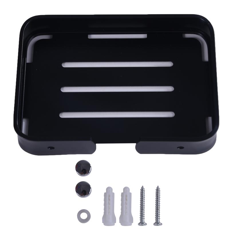 Bathroom Soap Storage Rack Basket Rack Kitchen Sponge Storage Shelf Wall Soap Dish Holder Aluminum Self-adhesive Soap Box