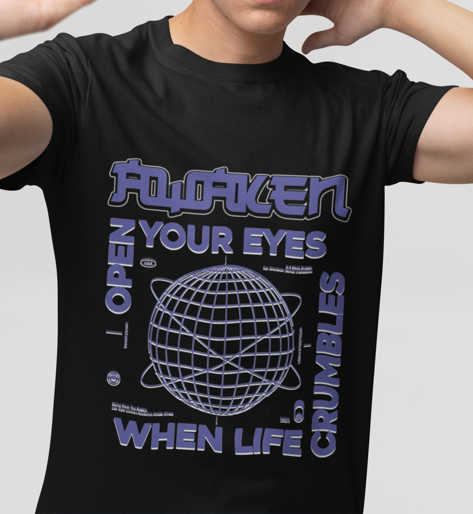 Awaken Your Eyes T-Shirt: Motivational Graphic Tee 3XL
