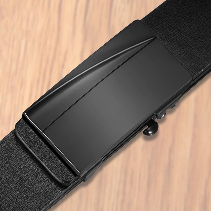 Men's Toothless Automatic Buckle Leather Belt for Men's Business Casual Versatile Simple Men's Middle Aged and Young Trousers