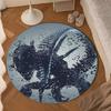 Alien Horror Artwork Round Rug for Livingroom,Bedroom, Palyroom, Chair Rug, Area Rug, Circle Carpet, Large Size Fan Christmas Gift