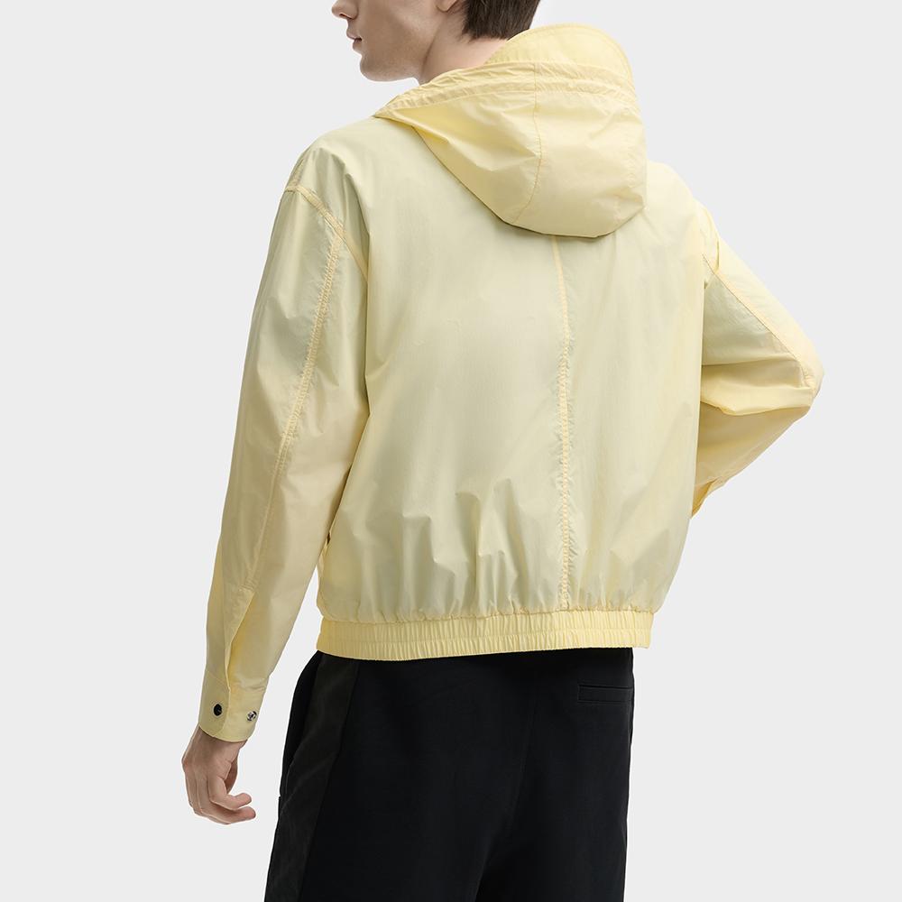 FILA Milano Series Fashion Casual Hooded Long Sleeve Jacket Men Jacket Light-Mature-Wheat-Yellow F11M525703F-YE