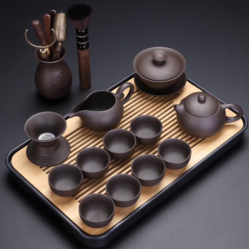 Lainuo 13-Piece Black Zisha Xishi Tea Ceremony Set