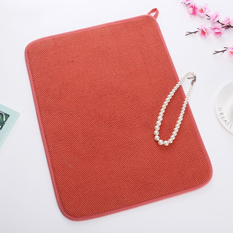 38 X 50cm Anti Slip Absorbent Dish Drying Mat Kitchen Sink Drainer Placemats