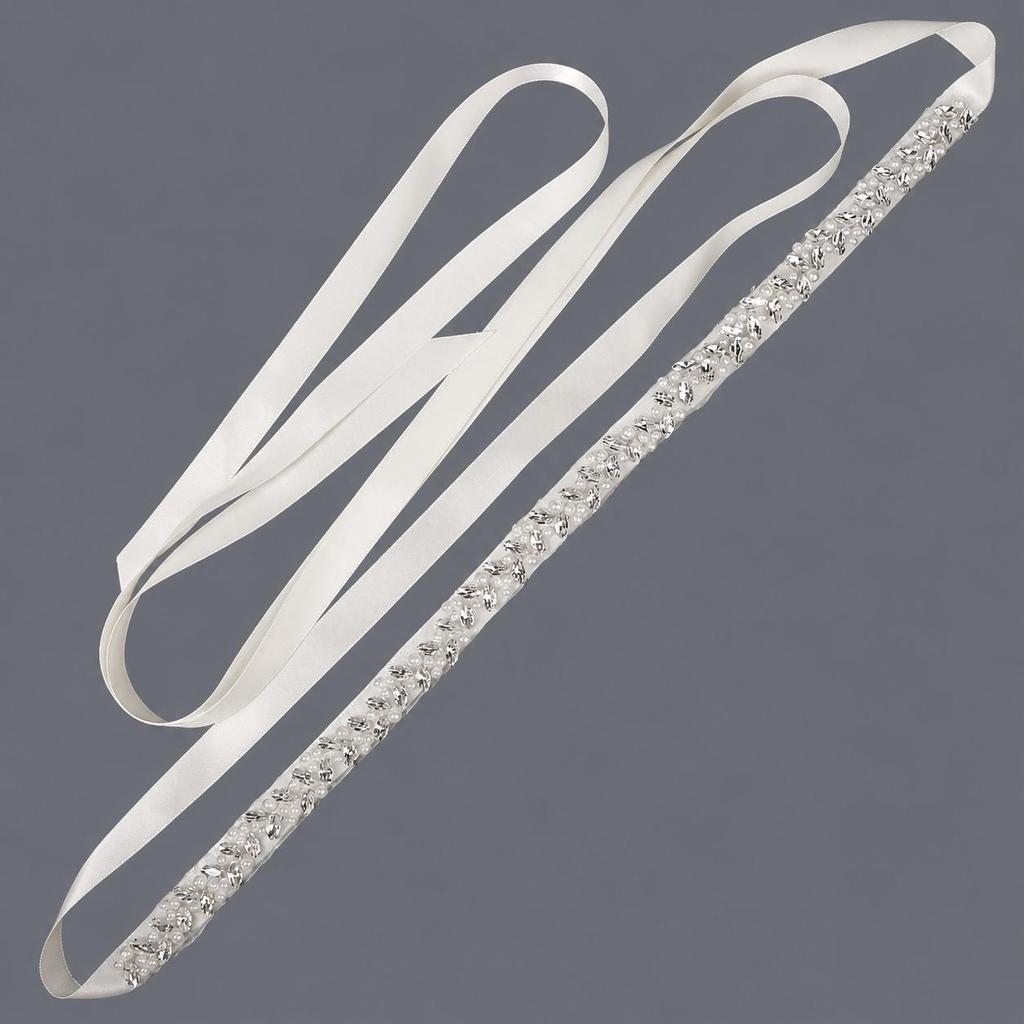 Elegant Silver Rhinestone Wedding Belt – Versatile High-End Dress Accessory for Fashion Shows and Performances