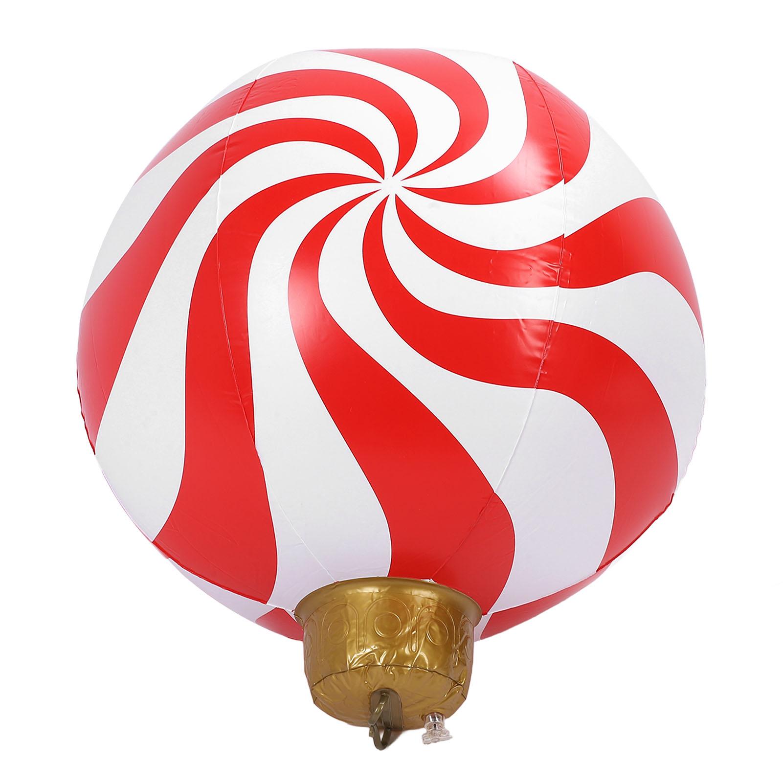 

23.62 дюйма Рождественский шар в форме конфеты, Рождественский декорированный шар, Забавный надувной ПВХ-шар, Украшение, Рождественский шар Model A Xmas Windmill