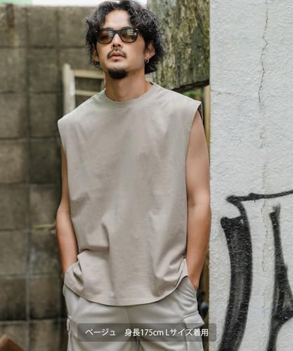 IMPROMES Casual SIDEWAYSTANCE Pigment Sleeveless T-Shirt, Men's, Green