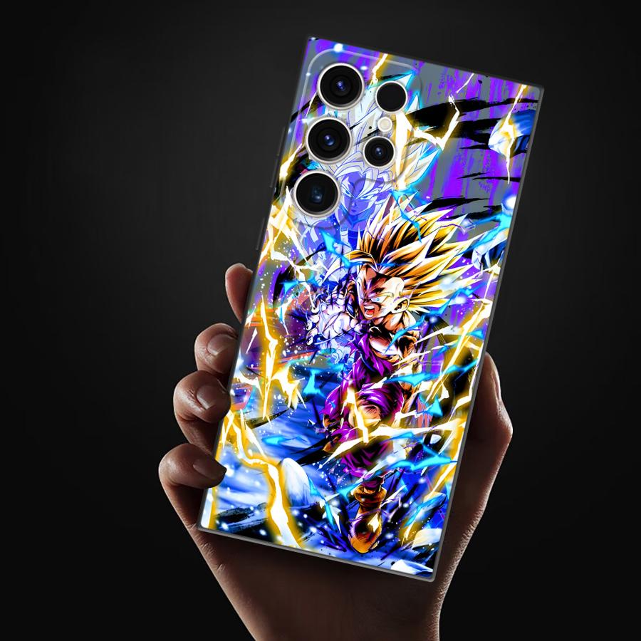 Soft Shell Case for Samsung Galaxy S25 Ultra S21 S24Ultra S23 FE S20 FE S24 S22 Plus S21+ Dragon Ball Saiyan Son Gohan