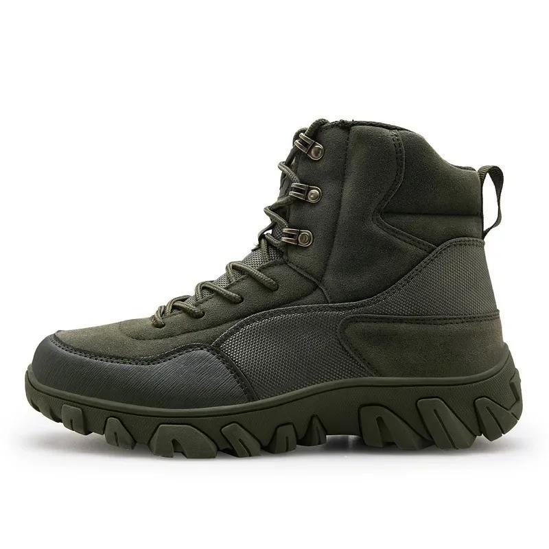 Men Camouflage Boots Lace Up Round Head High-top Tactical Boots Outdoor Combat Hiking Training Shoes Botas Hombre Shoe for Man 39 11698₽