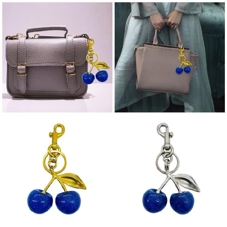 Unique Cherry Keychain Crafted Fashion Pendant Cherry Key Pendant Metal Texture Present for Girls Woman Fashion Lover