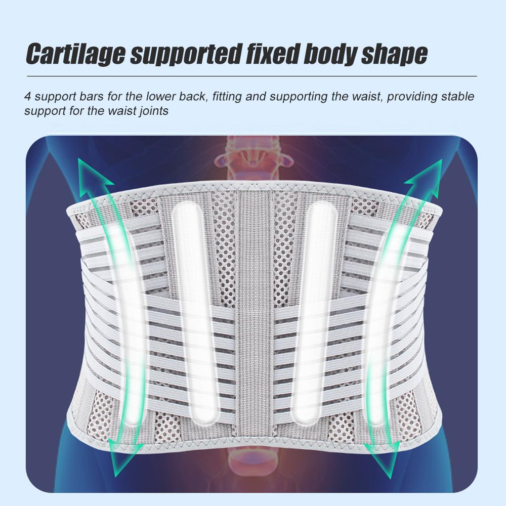 Support Dorsal Pour un Soutien Optimal et un Soulagement de la Douleur - Ceinture de Compression Réglable pour la Stabilité Lombaire, Support Lombaire Respirant