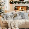 Vintage White Christmas Ball Pillowcase Bedroom Cushion Cover 100% Polyester Living Room Cushion Pillowcase Home Decor