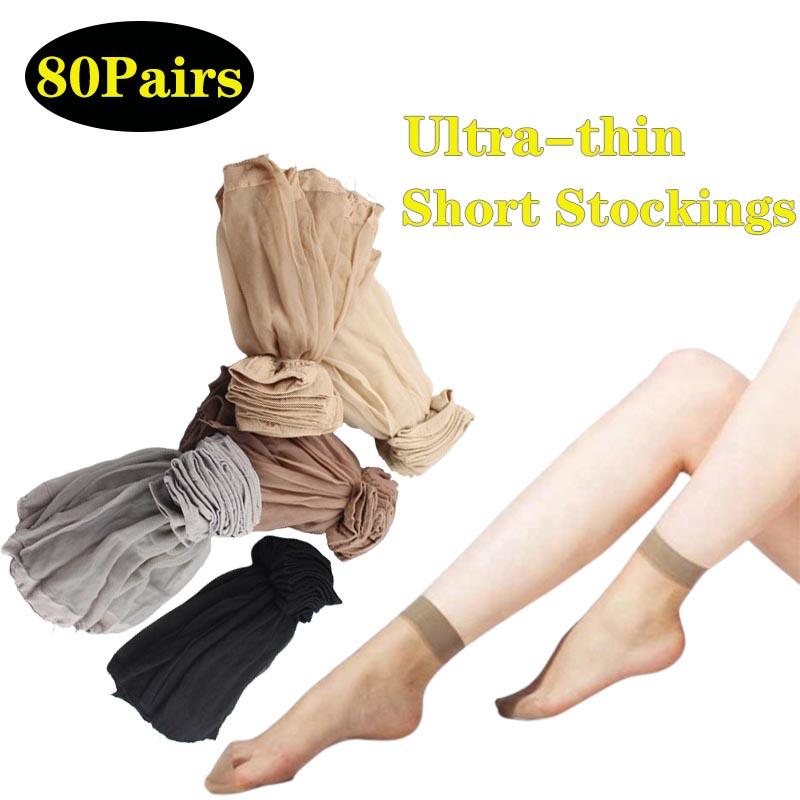 

80 пар женских прозрачных носков, одноразовые короткие носки, прозрачные ультратонкие короткие чулки для игровой площадки, фильтрующие носки 20Pairs серый