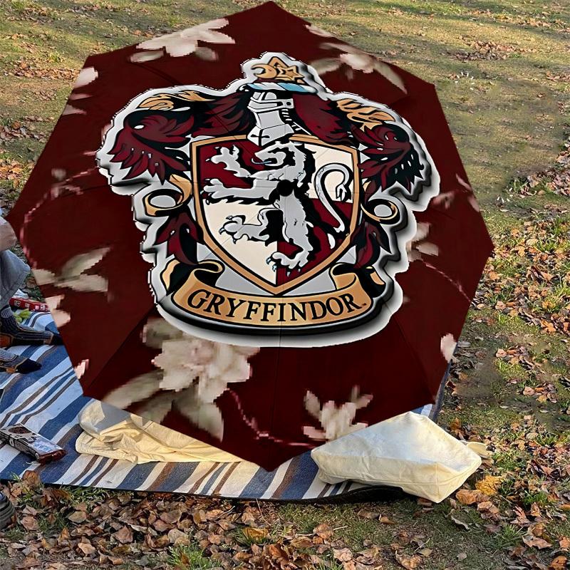1PC Warner Gryffindor Coat of Arms Umbrella-8-Rib Reinforced, Automatic Open, Lightweight & Durable-A54