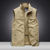 Men's Four Seasons Middle-aged Outdoor Leisure Loose Large Size Vest European and American Sports Multi-bag Vest
