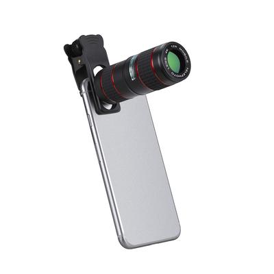 Telephoto Lens Kit 5-in-1 Universal Clip 12X Telescope Telephoto 4K HD Wide Angle Macro Fisheye Phone Lens