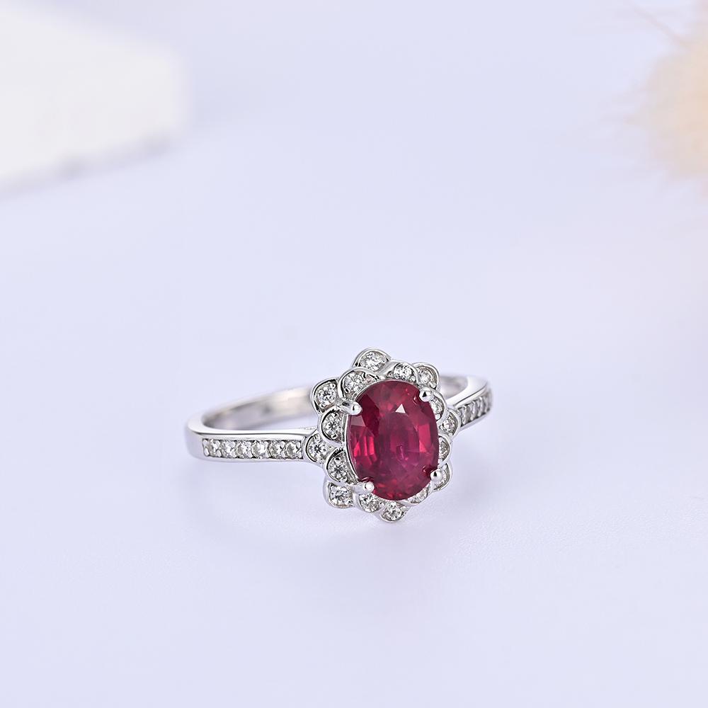 Natural Filled Ruby Jewelry Set July Birthstone 925 Silver Ring Earrings Necklace for Women Wedding Banquet Gifts Rare Precious