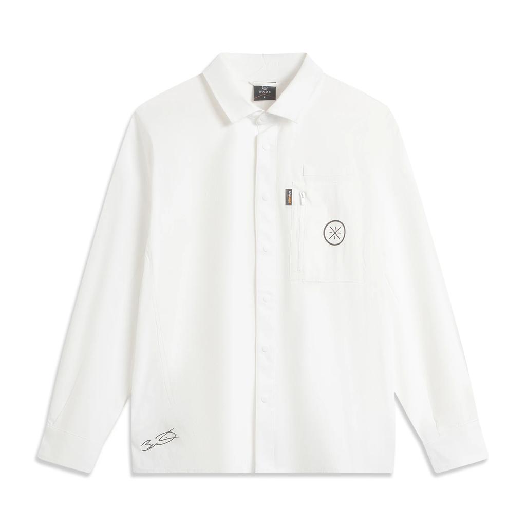 Li-Ning Wade Series Simple Letter Polo Collar Loose Versatile Long Sleeve Jacket Men Jacket AFDV119-6