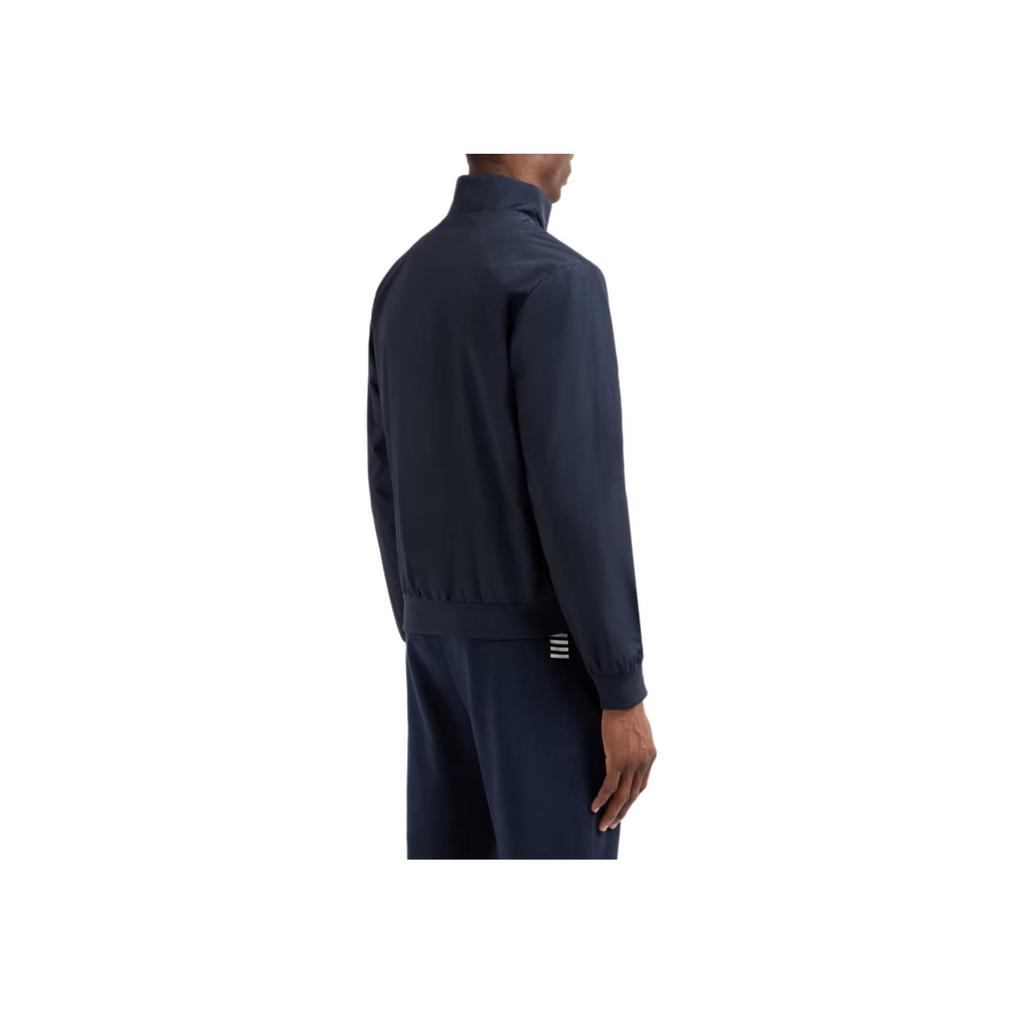 Emporio Armani EA7 Solid Color Stand Collar Zipper Logo Long Sleeve Jacket Men jackets Navy-Blue 7M000424-AF13569-UB102