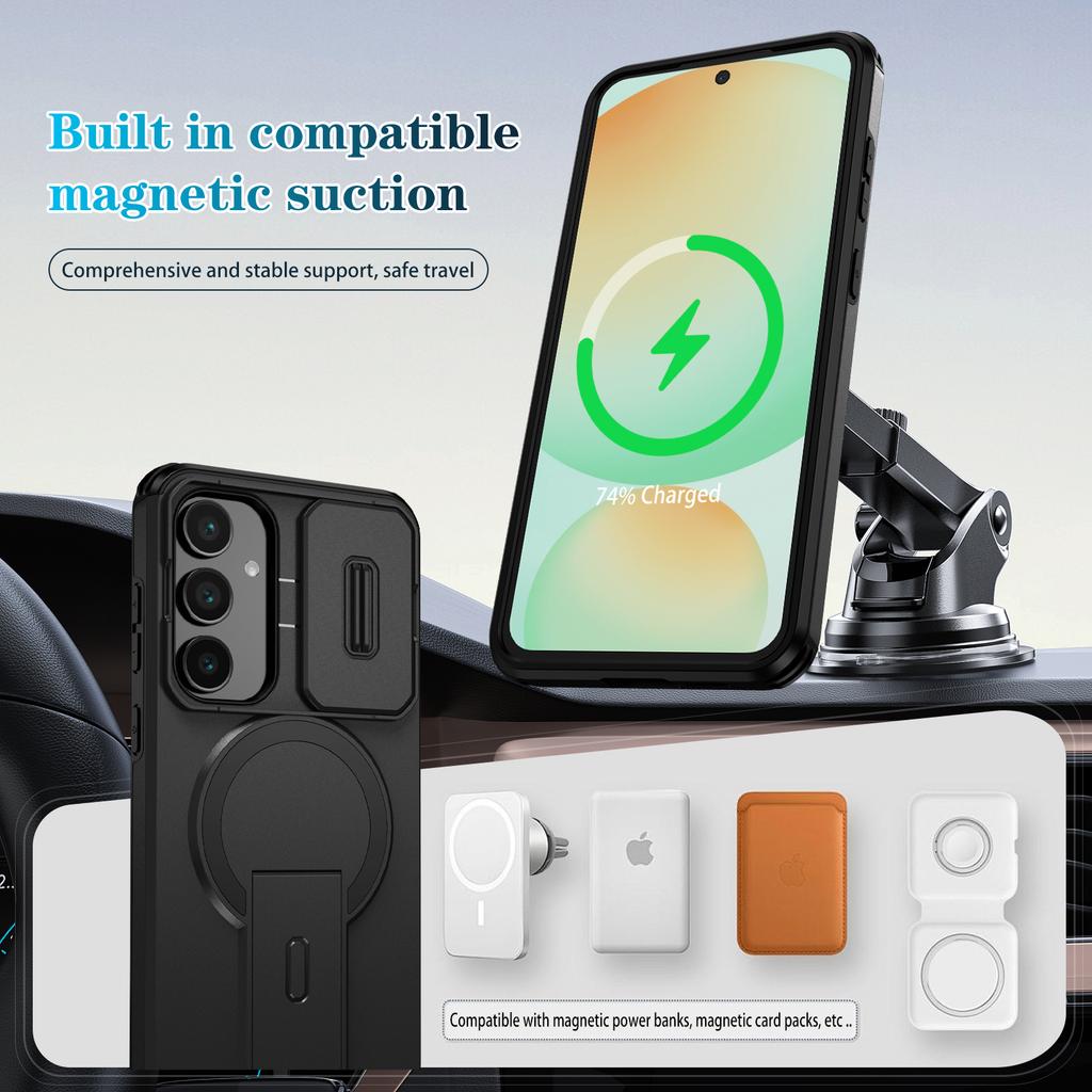 Objektivabdeckung Hülle für Samsung Galaxy S25 FE S24 Plus S25 Ultra 5G Ständer Heavy Duty Armor Cases