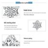 Yin Ziyun White Gold Snowflake S925 Silver Beads BSC368