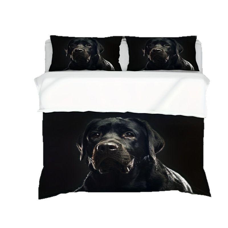 Labrador Dog Duvet Set 3D Digital Printing Bedding Set Three-Piece Bedroom Decoration