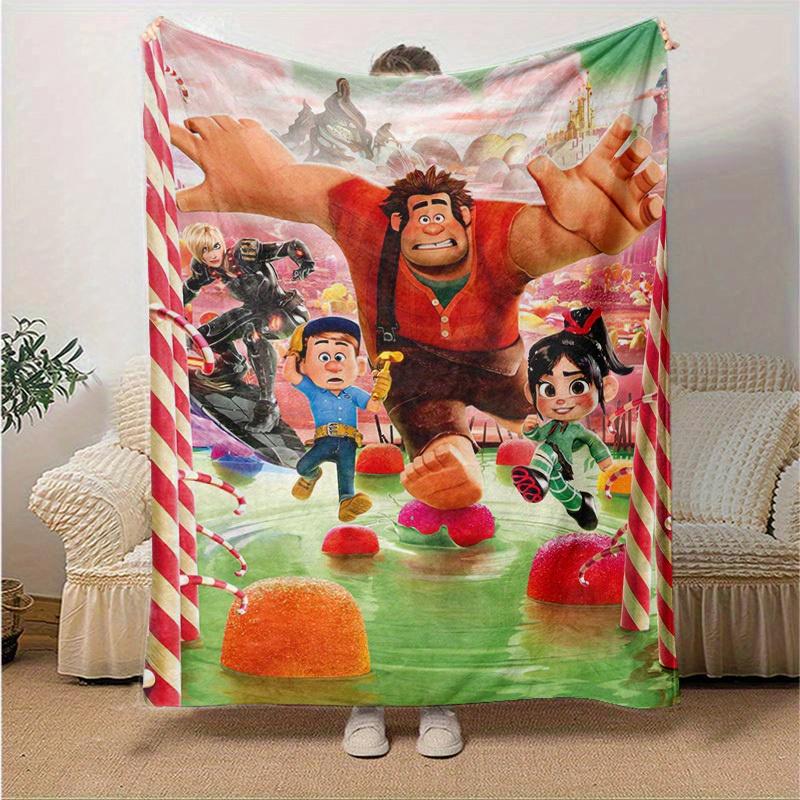 1 pezzo, Ralph Spacca Internet: Coperta per la Casa di Ralph Spaccatutto 2, Coperta per Divano, Coperta da Esterno, Regalo per Amici, Coperta in Flanella
