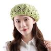 Summer Small Fresh Straw Beret Children Hollow Design Showing Face Small Breathable Thin Literary Bud Painter Hat