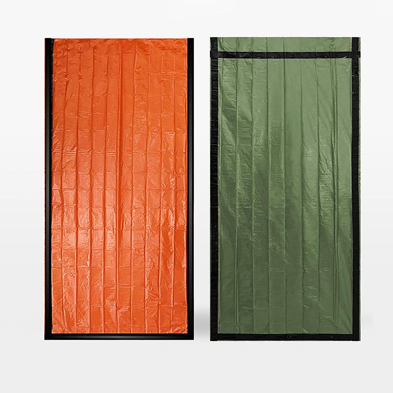 Borsa da campeggio per persona singola da esterno 213 * 91 cm, sacco a pelo in film di alluminio PE, tenda di emergenza sportiva, sacco a pelo, calore, emergenza