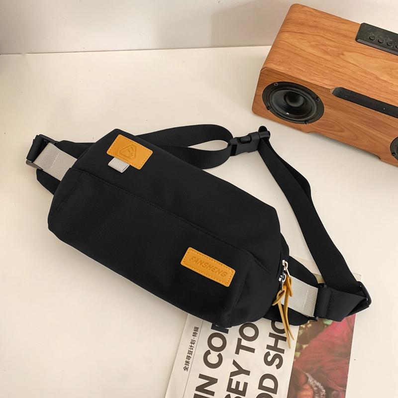 Дорожная сумка для пары контрастного цвета поясная сумка маленькая квадратная сумка через плечо чёрный 1319₽