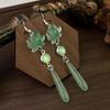 Lotus Water Drop Tassel Earrings - Retro Chinese Style Cheongsam Hanfu Accessories for Women