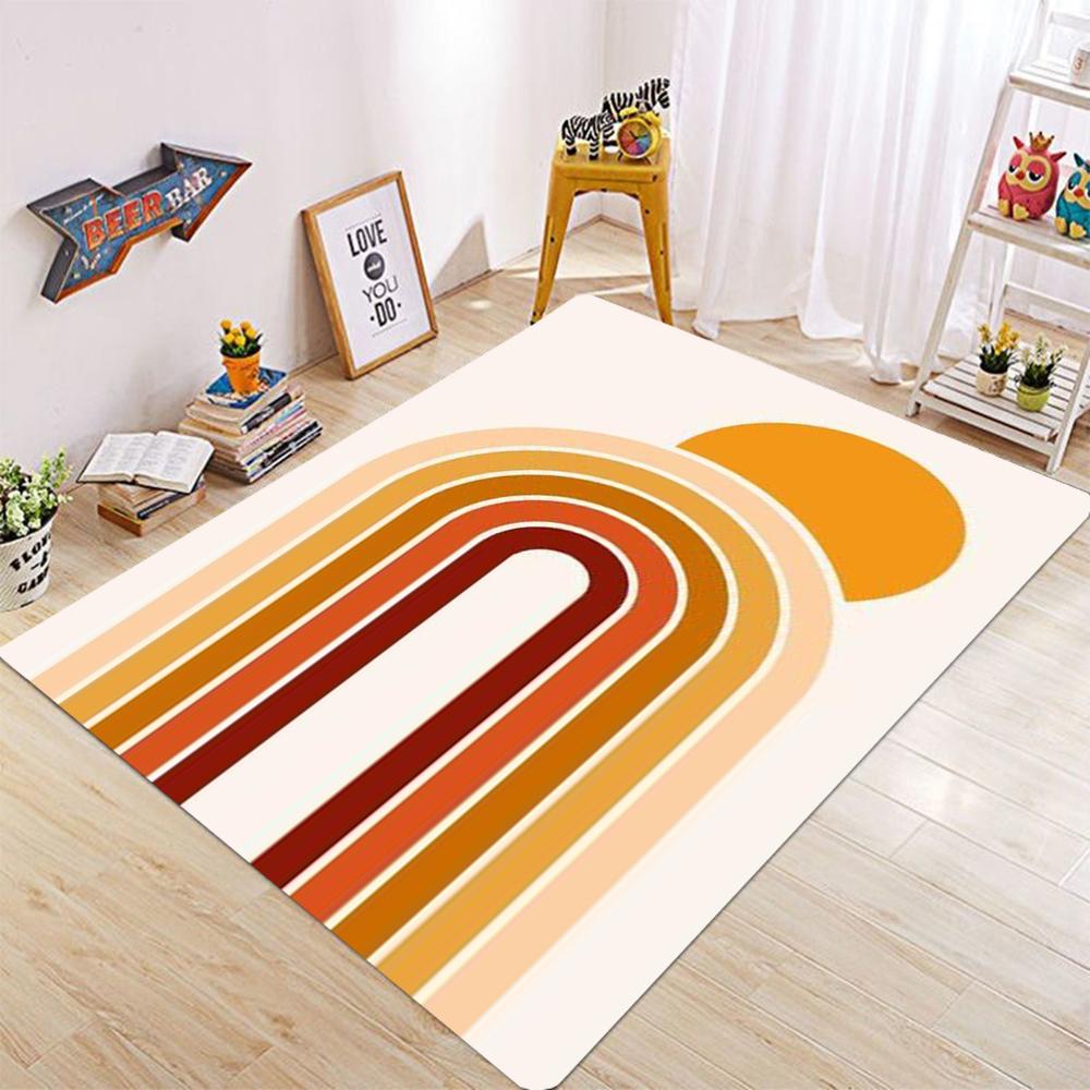 Modern Exquisite Striped Home Floor Mats Soft and Low-key Luxury Living Room Carpets Anti Slip Bedrooms Large-sized Accessories