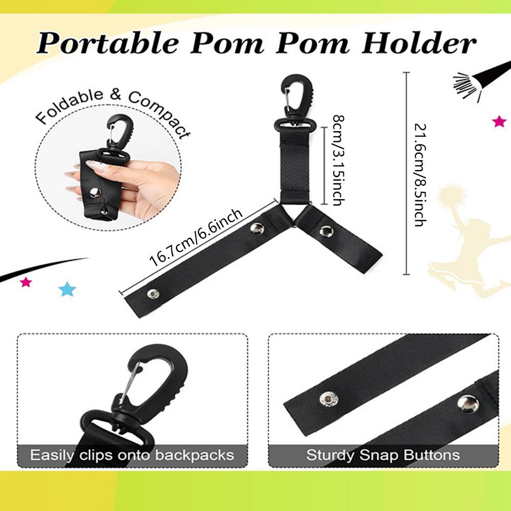

Аксесуари-Ремінець-Вішалка для помпонів чирлідингу З Ґудзиком З Ґудзиком Тримач для рюкзака з помпонами Для дівчат Змагання з чирлідингу Гра чорний