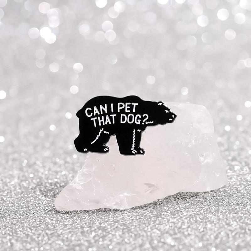 Dog Colorful Whimsical Bear Brooch Alloy Cartoon Accessory For Outfits Fun