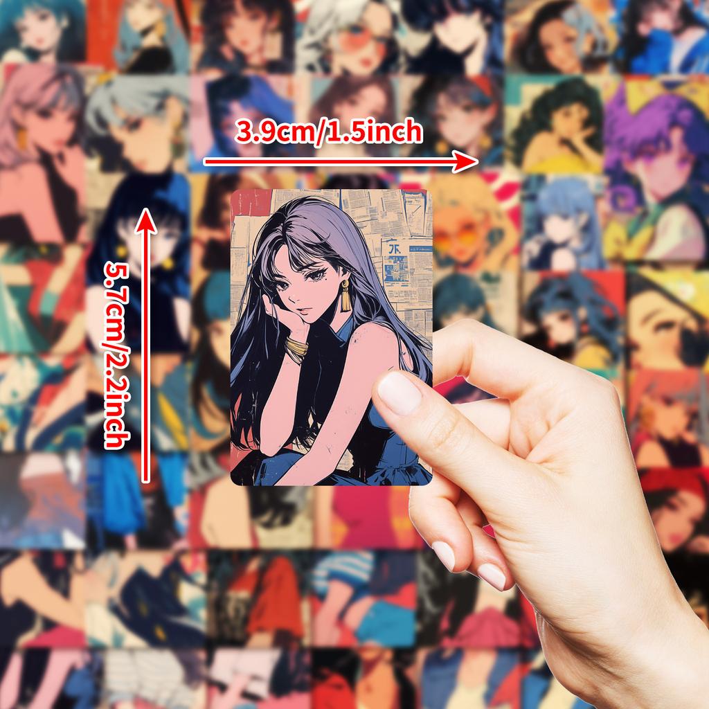 50 Cute Girls Stickers DIY Water Cup Refrigerator Skateboard Decoration Stickers