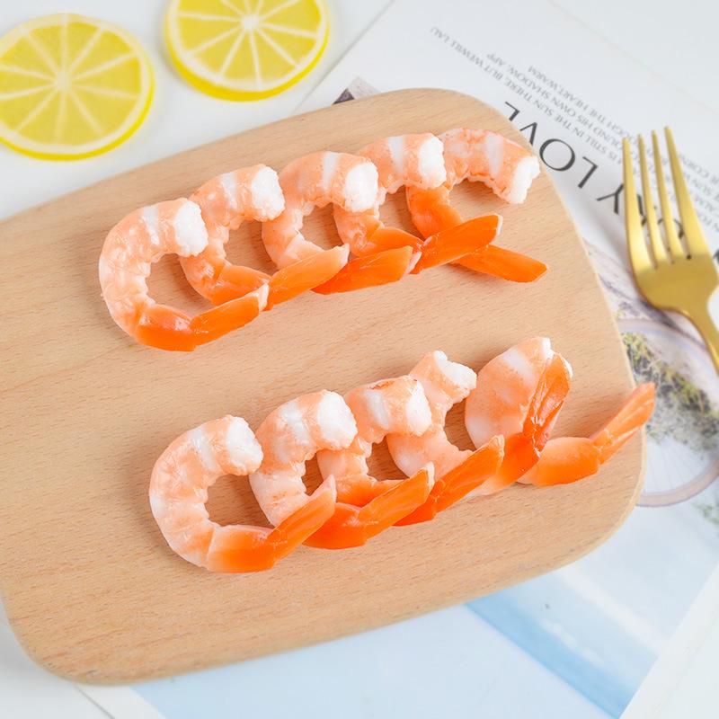 PVC Shrimp Keychain Props - Funny Kitchen & Dining Toy Models