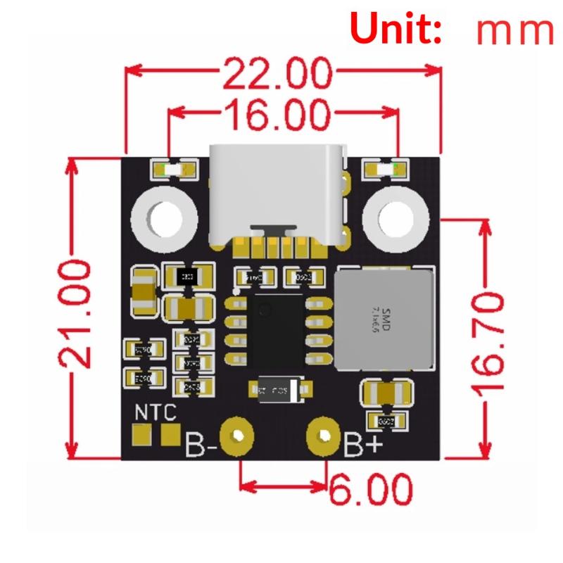1S 2,8/3,6A Lithium-Akku-Lademodul Akkuladegerät Schutzplatine Stromversorgung Ladeanzeige USB-Lademodul