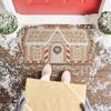 Non-Slip Christmas Carpet Palace Shaped Xmas Bedroom Welcome Doormat  Christmas Decoration