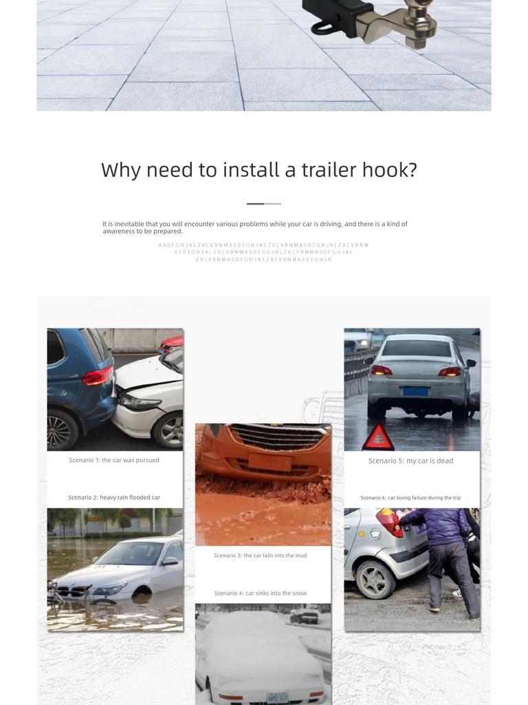 Compatible Trailer Hook for BYD Song Jia, Song Pro, Song DM, and New Energy Models.