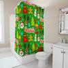 TU Christmas Shower Curtain Festive Holiday Decor Waterproof Bathroom Curtain Farmhouse Style Modern Design Holiday Home Decor X